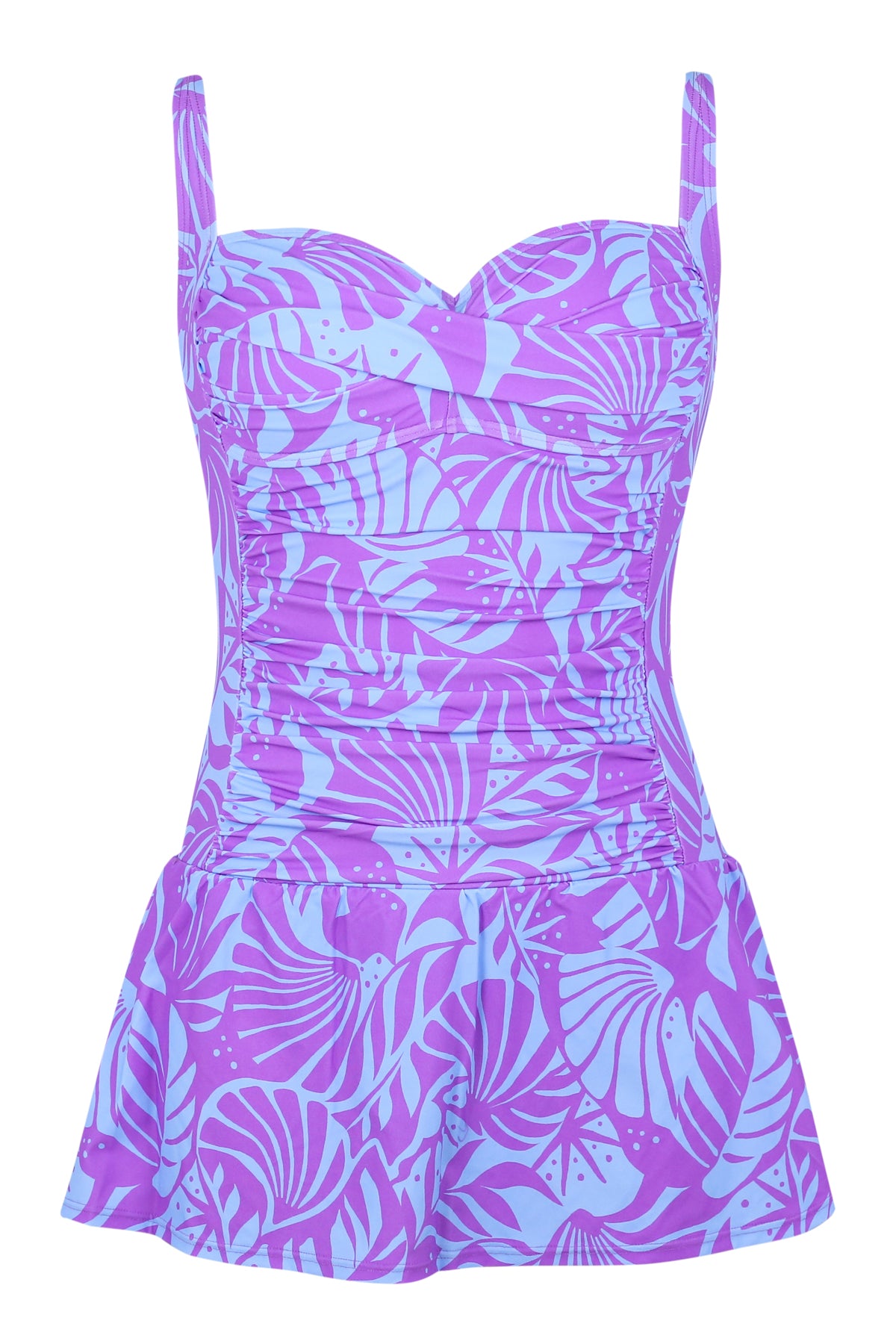 Front pose #1 of a floating garment shot featuring Sunsets Escape Seaborne Sienna Swim Dress