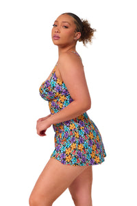 Sunsets Escape Trellis Blooms Sienna Swim Dress