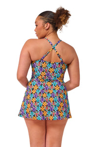 Sunsets Escape Trellis Blooms Sienna Swim Dress