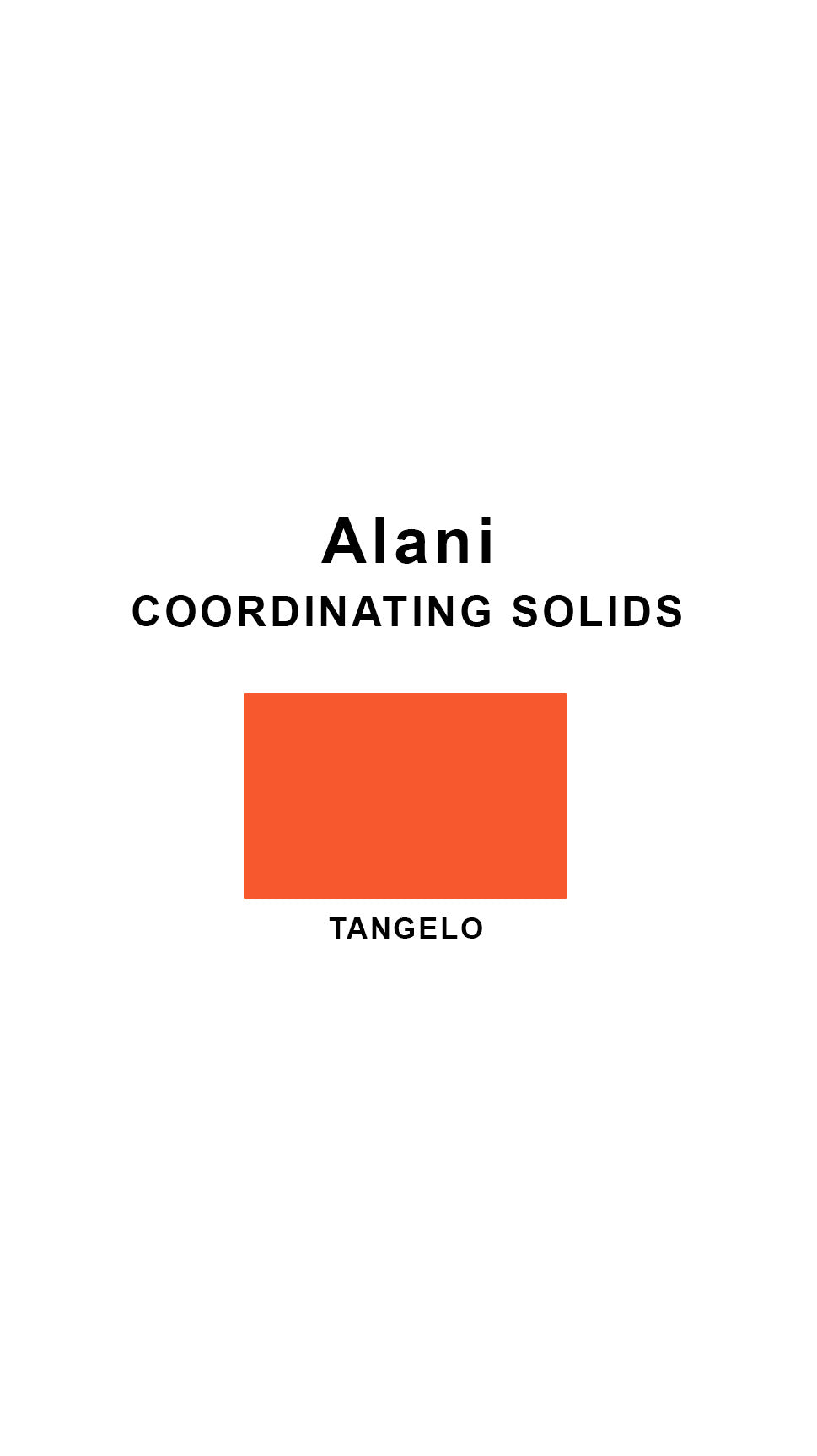 Coordinating solids chart for Alani swimsuit print: Tangelo