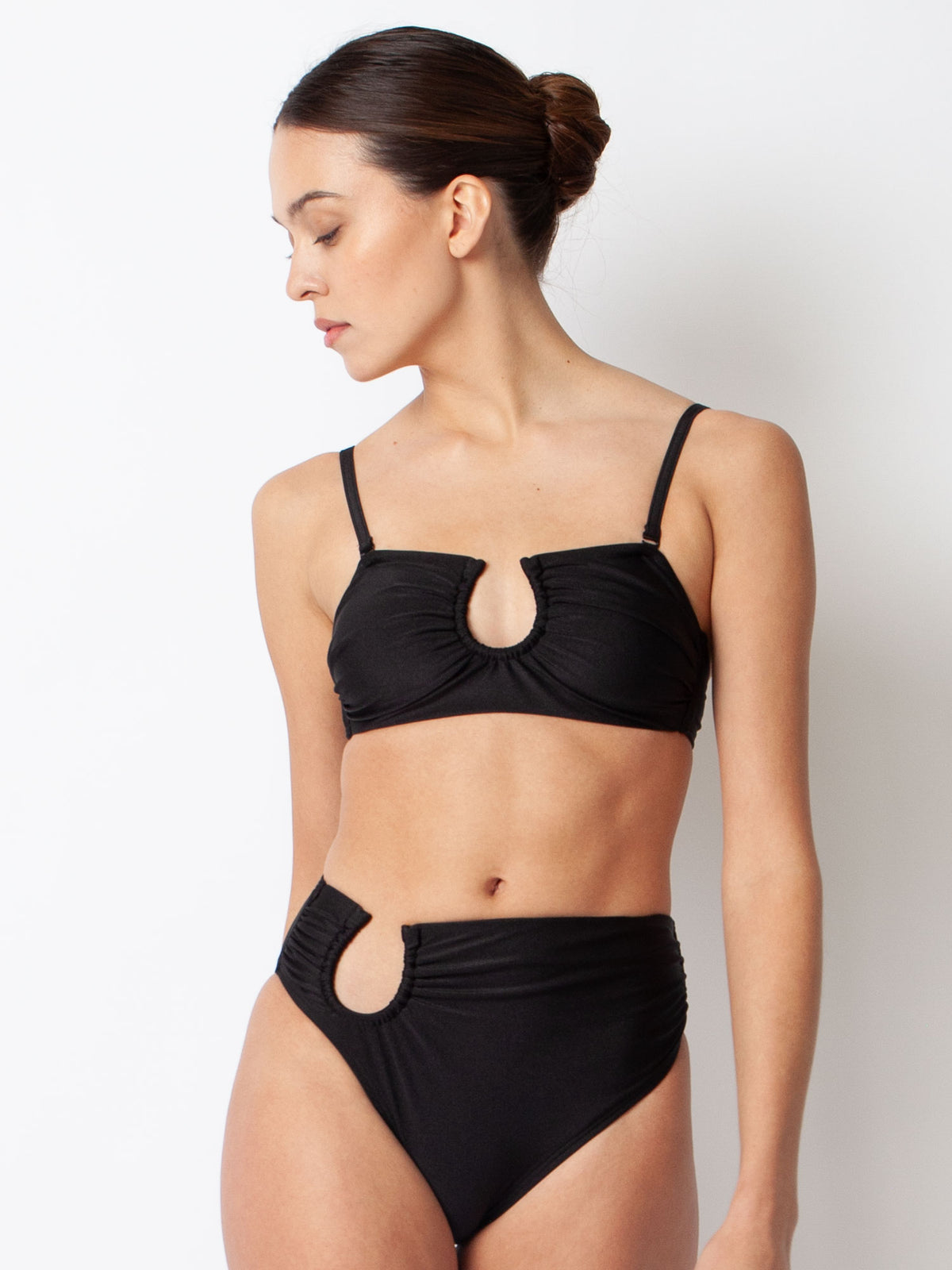 Villa Fresca Black Sofia Bikini Top