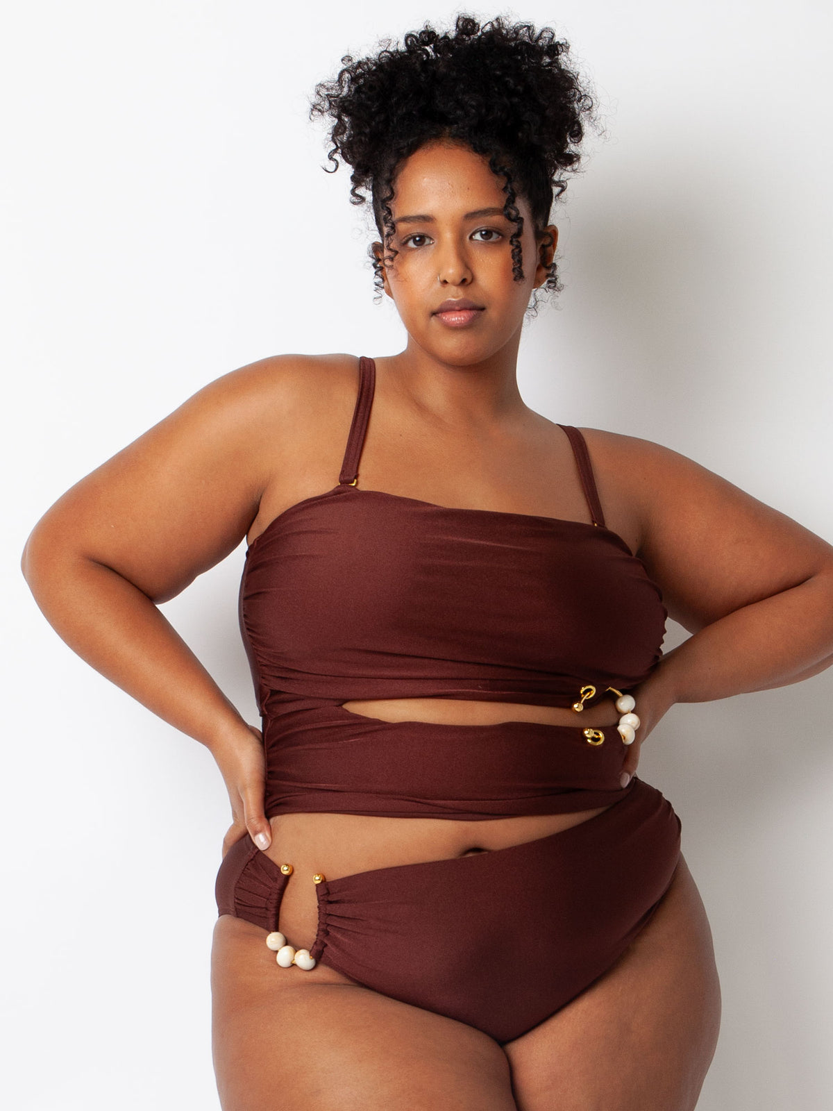 Villa Fresca Chocolate Amara Bikini Top