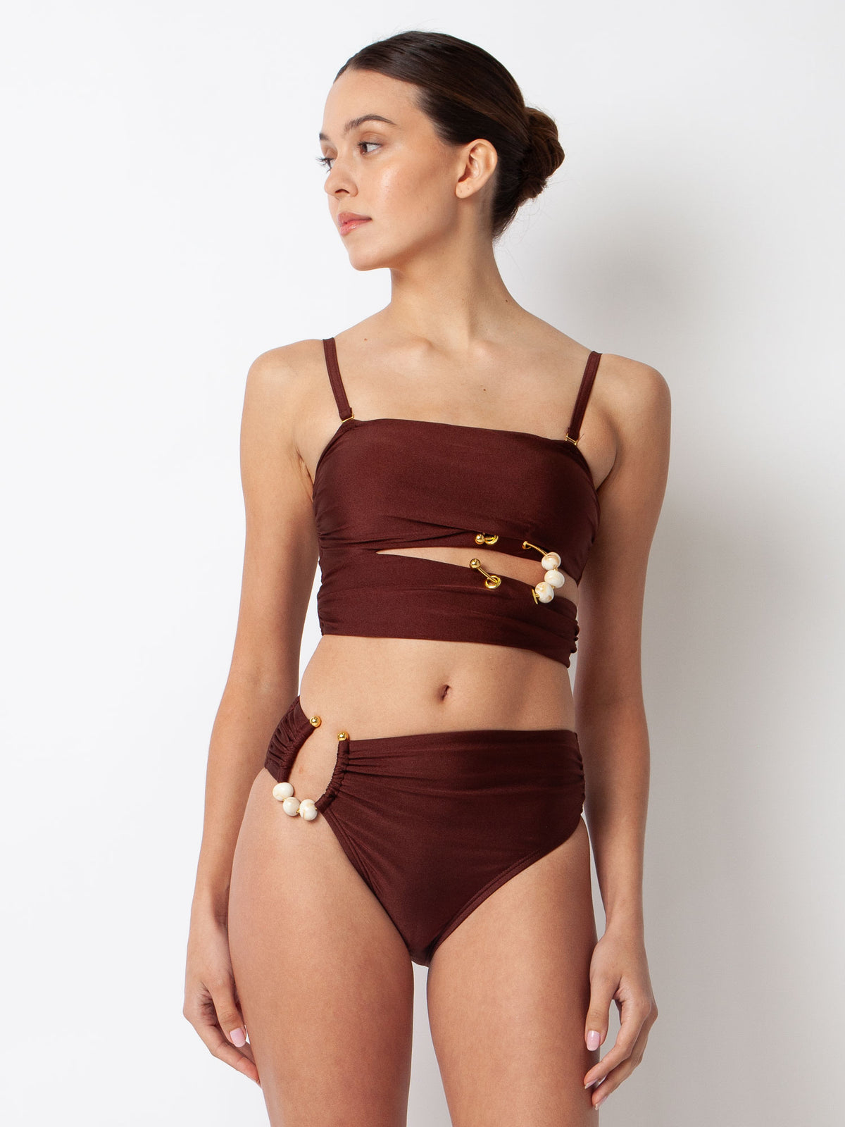 Villa Fresca Chocolate Amara Bikini Top