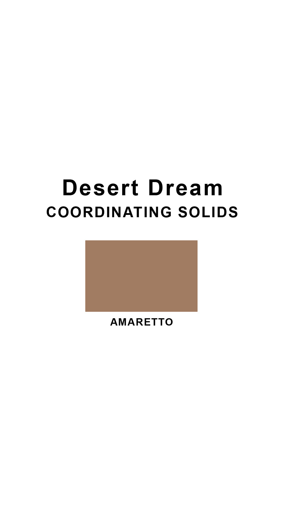 Coordinating solids chart for Desert Dream swimsuit print: Amaretto