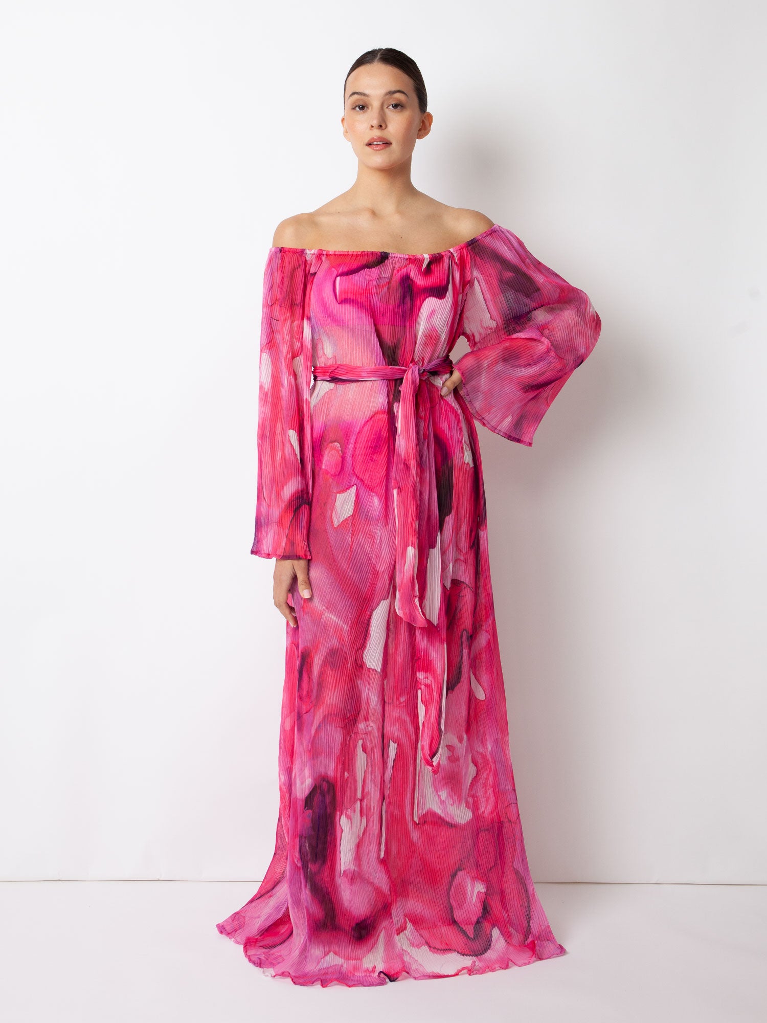 Villa Fresca Malia Dress in Fuchsia