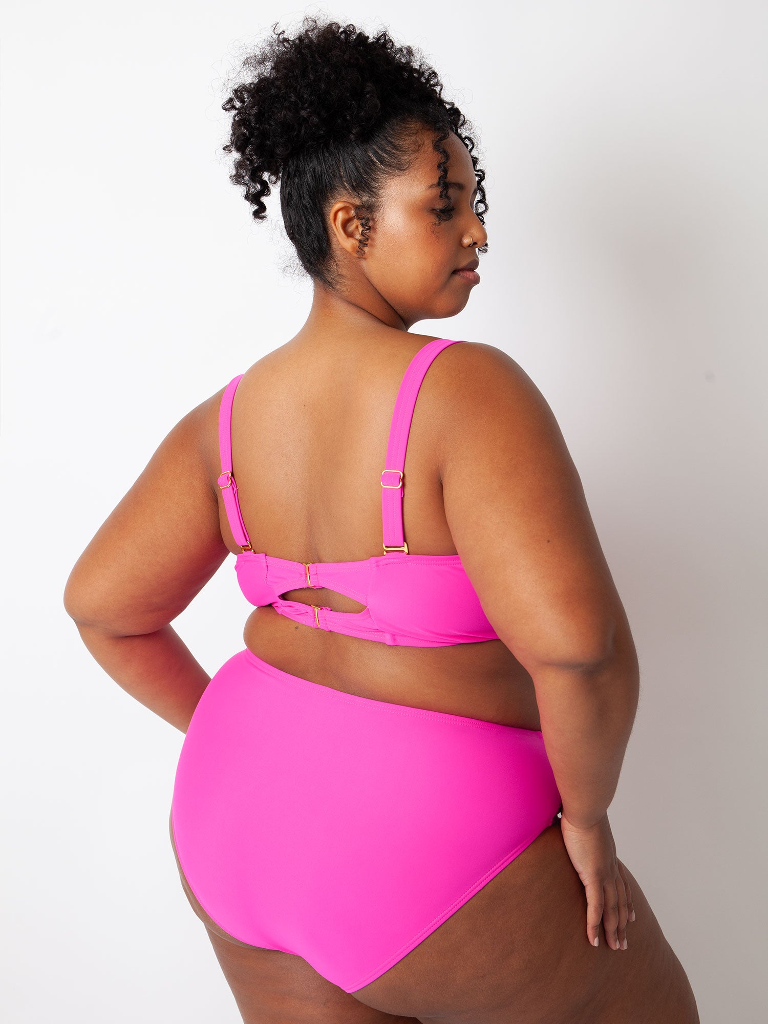 Hibiscus Sofia Bottom: Ruched U-Ring Bikini | Villa Fresca