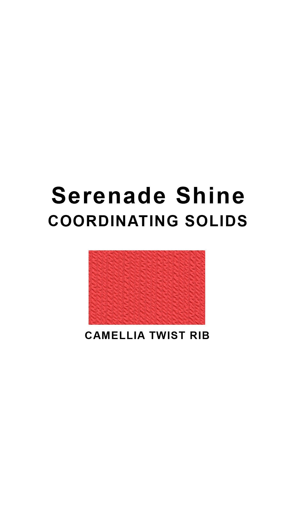 Coordinating solids chart for Serenade Shine swimsuit print: Camellia Twist Rib