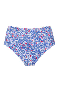 Front pose #1 of a floating garment shot featuring Swim Systems Americana Rib Laura Fold Over Bottom