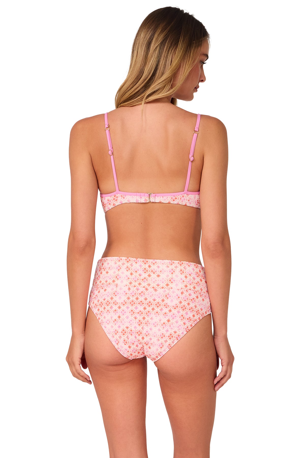 Coral Kiss Scrunch Laura Fold Over - Mid-Rise, Full Coverage