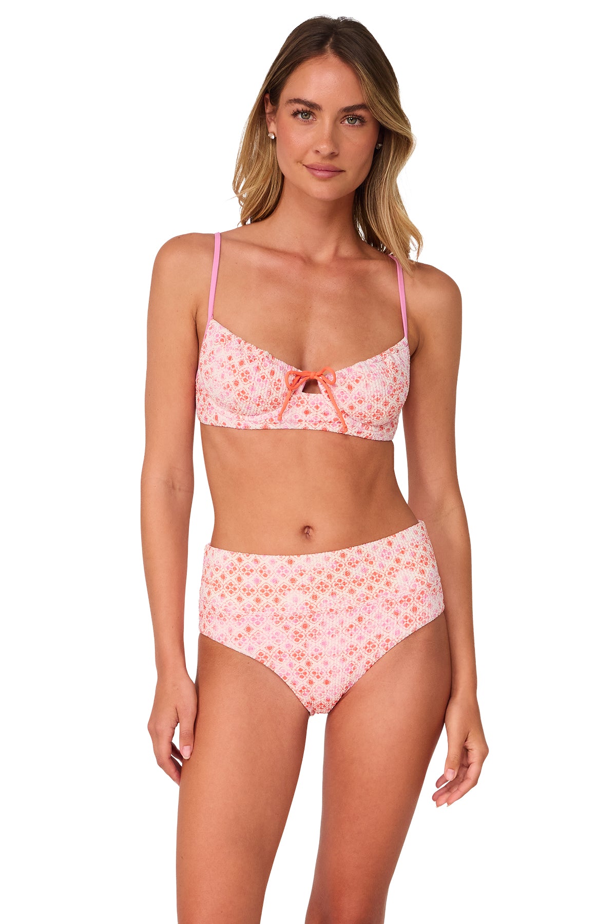 Swim Systems Coral Kiss Scrunch Laura Fold Over Bottom