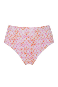Front pose #1 of a floating garment shot featuring Swim Systems Coral Kiss Scrunch Laura Fold Over Bottom