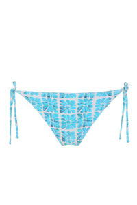 Front pose #1 of a floating garment shot featuring Swim Systems Surf Tile Scrunch Mckenna Tie Side Bottom