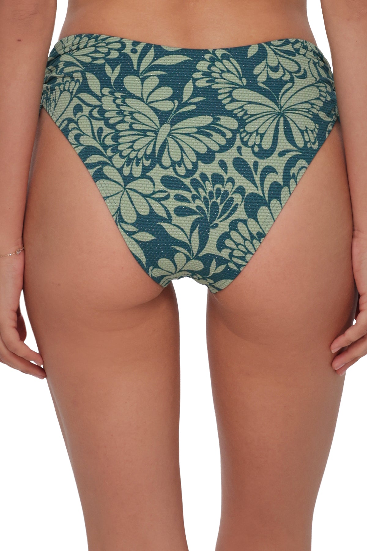 Swim Systems Flutter Lurex Malia High Waist Bottom