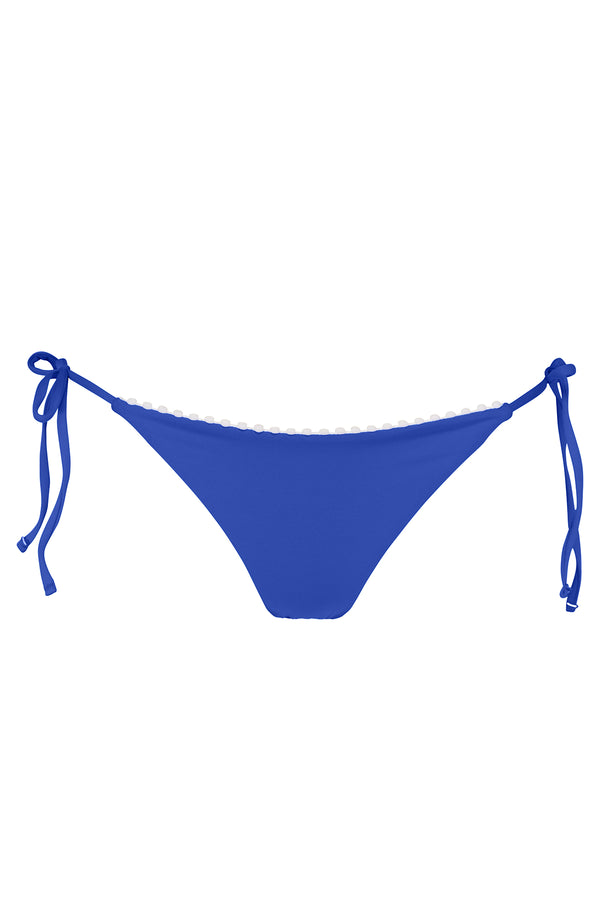 Swim Systems Atlantic Blue Pom Pom Tie Side Bottom XS / ATLAN / B355