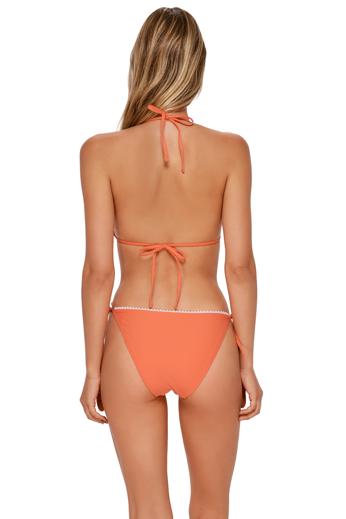 Swim Systems Persimmon Pom Pom Tie Side Bottom