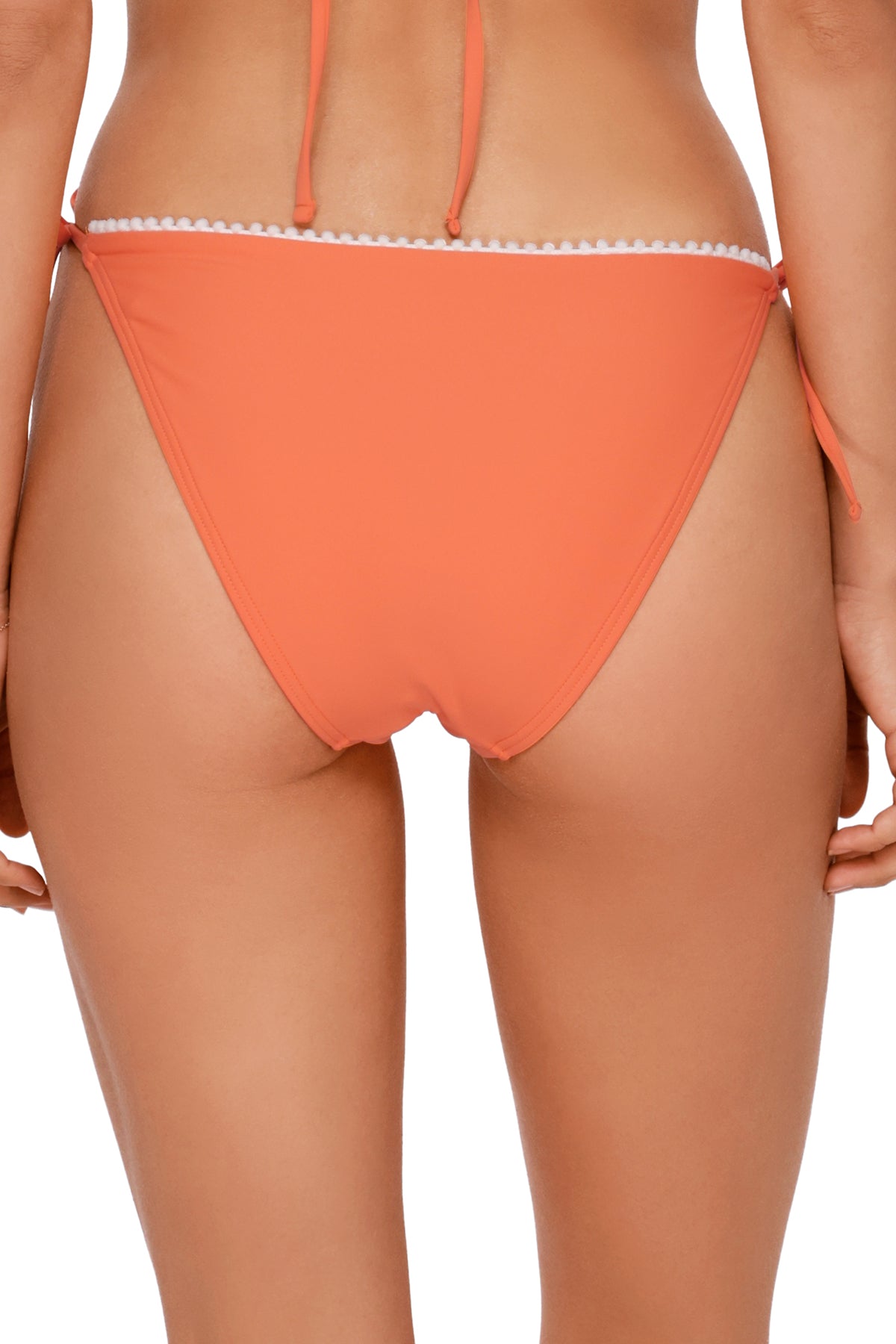 Swim Systems Persimmon Pom Pom Tie Side Bottom