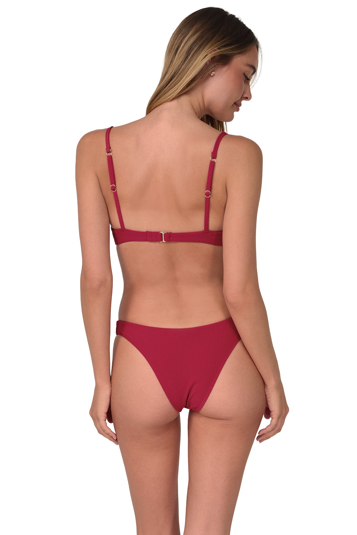 Cherry Pie Rib Maddie ✨ Mid-Rise Bikini Bottom | Swim Systems