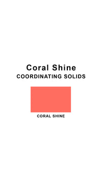 Coordinating solids chart for Atlas swimsuit print: Coral Shine