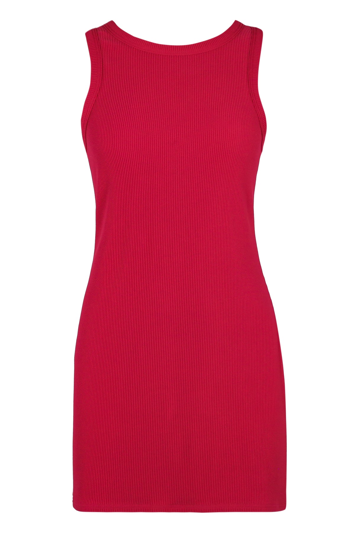 floating v neck rib dress Transfer Rib V-Neck Dress