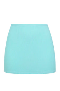 Swim Systems Aqua Haze Rib Bree Mini Skirt Cover-Up