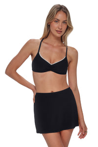 Swim Systems Black Bree Mini Skirt Cover-Up