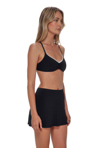 Swim Systems Black Bree Mini Skirt Cover-Up