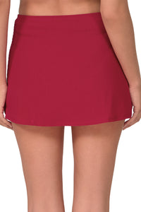 Swim Systems Cherry Pie Rib Bree Mini Skirt Cover-Up