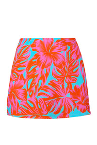 Swim Systems Palm Daze Rib Bree Mini Skirt Cover-Up