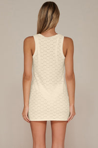 Swim Systems Cream Daisy Eyelet Giovanna Cover-Up