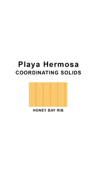 Coordinating solids chart for Playa Hermosa swimsuit print: Honey Bay Rib