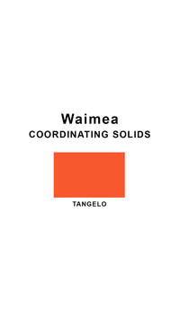 Coordinating solids chart for Waimea swimsuit print: Tangelo