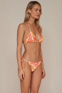 Swim Systems Island Coral Crinkle Rib Kali Triangle Top