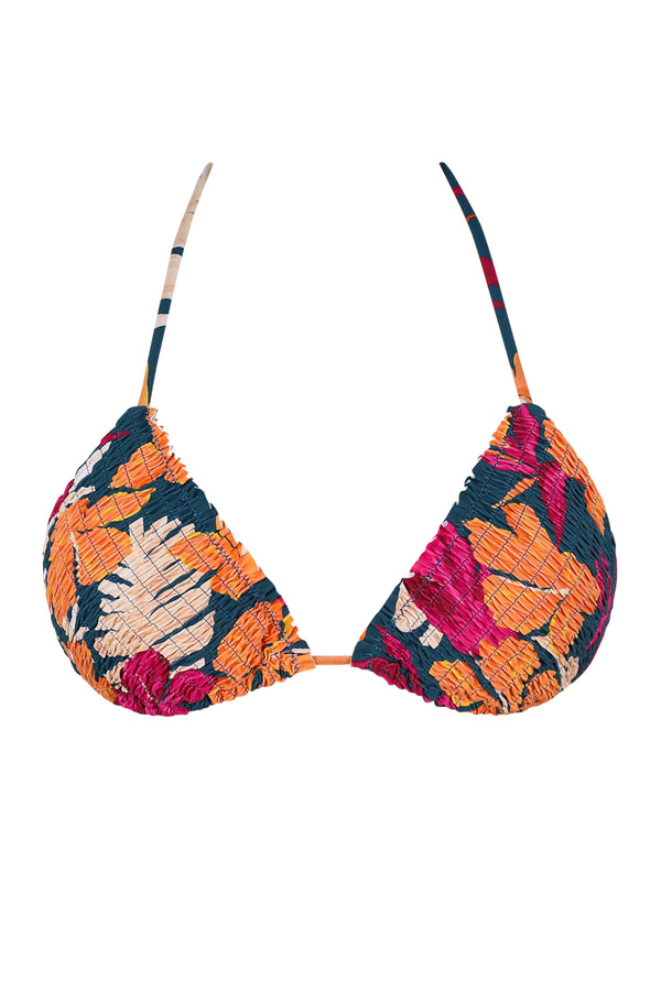 Front pose #1 of a floating garment shot featuring Swim Systems Moonlit Dip Kali Triangle Top