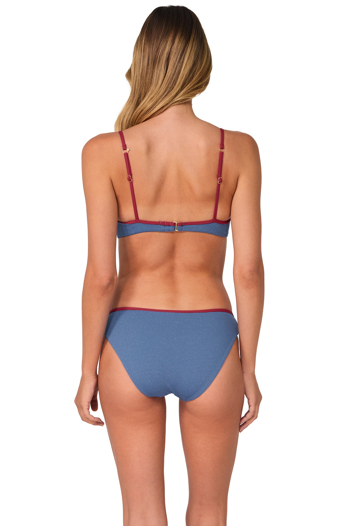 Swim Systems Banner Blue Lurex Maggie Underwire Top