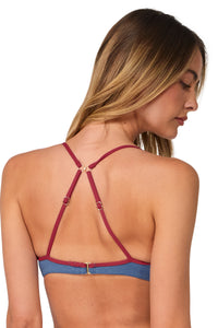 Swim Systems Banner Blue Lurex Maggie Underwire Top