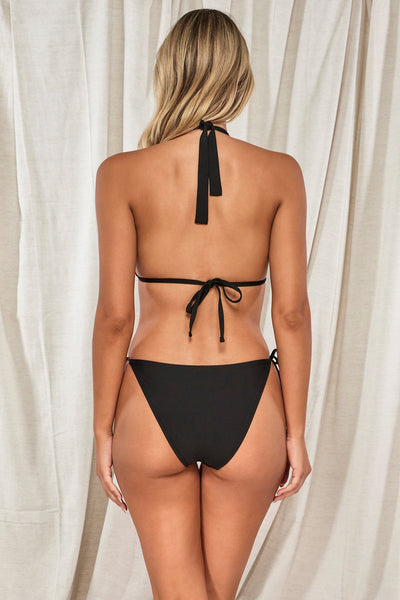 pose #1 of Jessica wearing Swim Systems Black McKenna Tie Side Bottom