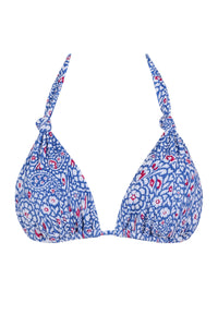 Front pose #1 of a floating garment shot featuring Swim Systems Americana Rib Mila Triangle Top