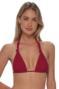 Swim Systems Cherry Pie Rib Mila Triangle Top
