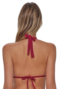 Swim Systems Cherry Pie Rib Mila Triangle Top