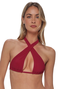 Swim Systems Cherry Pie Rib Mila Triangle Top