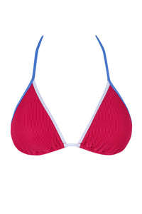 Front pose #1 of a floating garment shot featuring Swim Systems Newport Rib Trisha Triangle Top