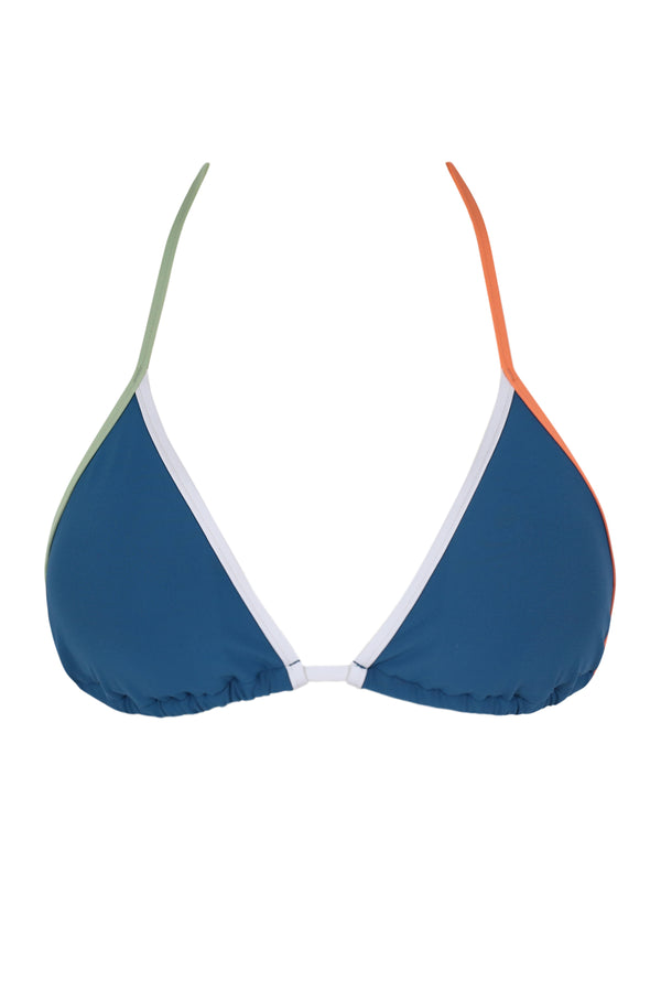 Front pose #1 of a floating garment shot featuring Swim Systems Sea Siren Trisha Triangle Top