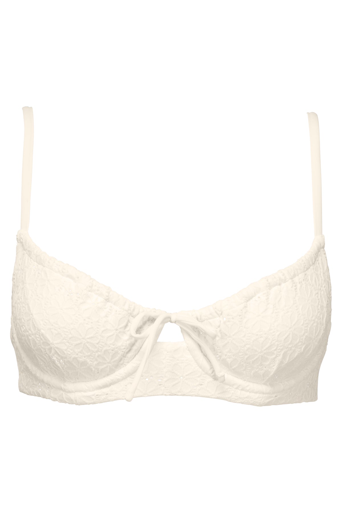 Swim Systems Cream Daisy Eyelet Avila Underwire Top