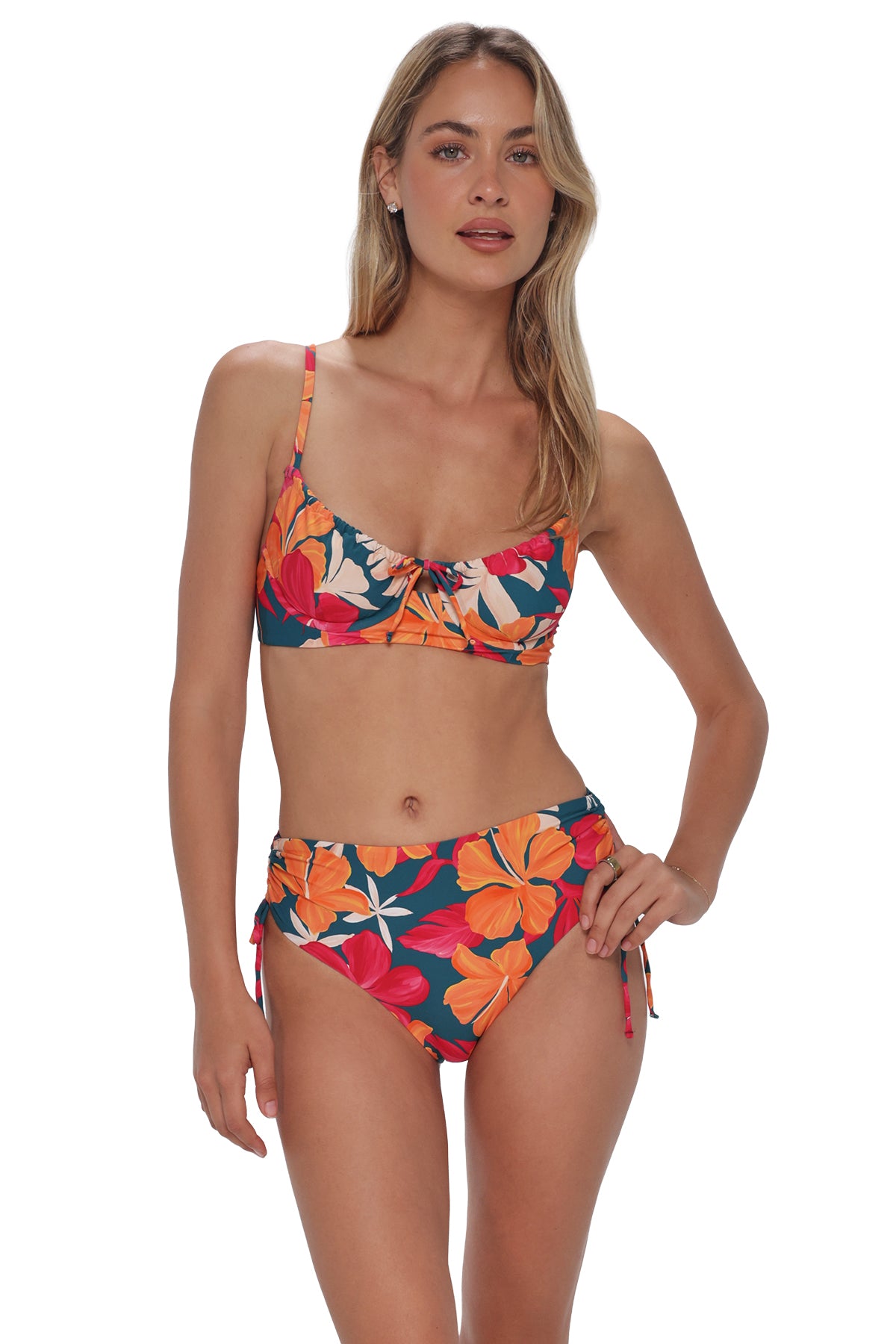 Moonlit Dip Kali Tie Side - Smocked Bikini Bottom | Swim Systems