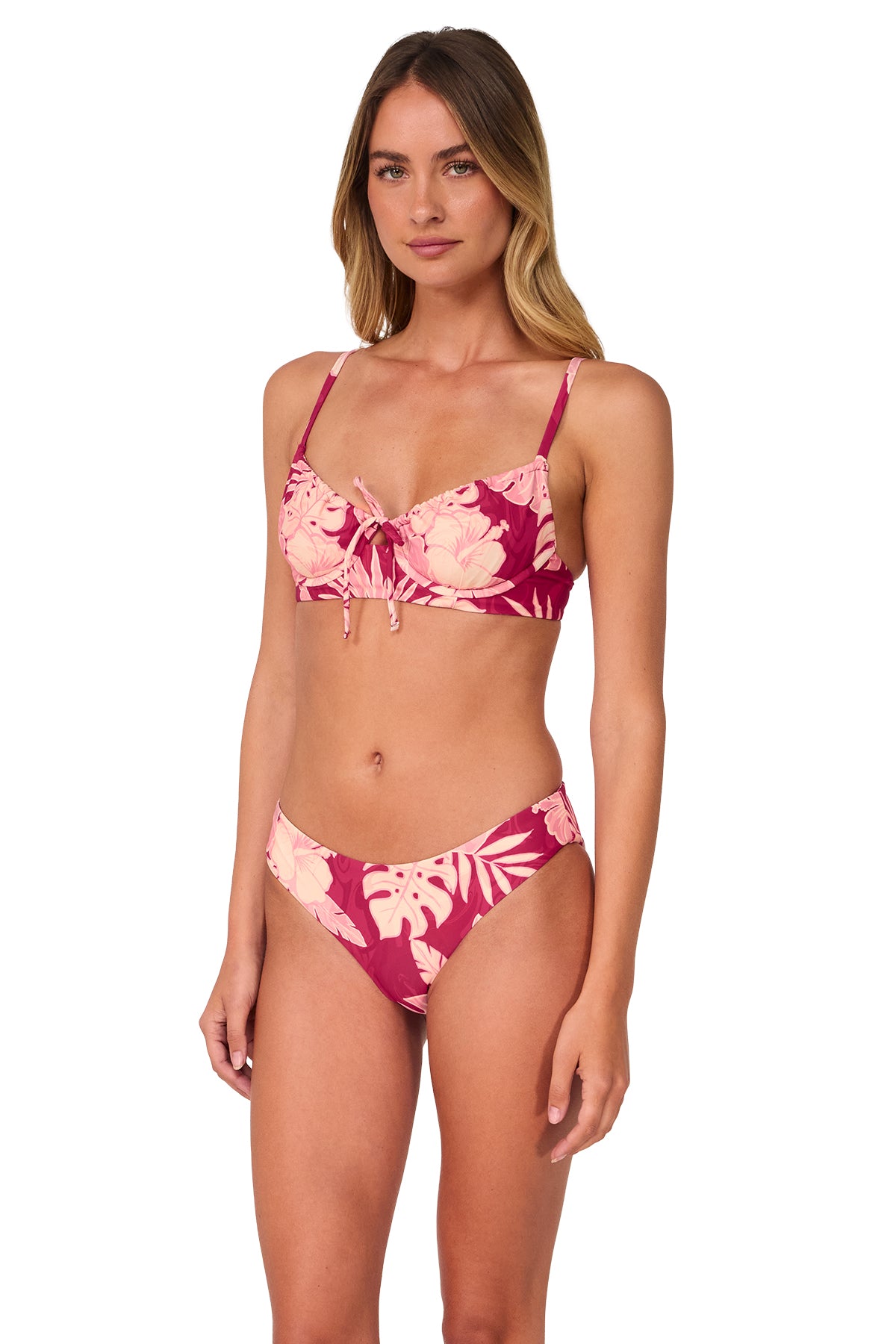 Quarter pose #1 of Jessica wearing Swim Systems Ruby Bay Avila Underwire Top