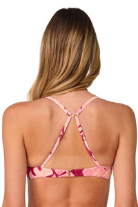 Back pose #3 of Jessica wearing Swim Systems Ruby Bay Avila Underwire Top showing crossback straps