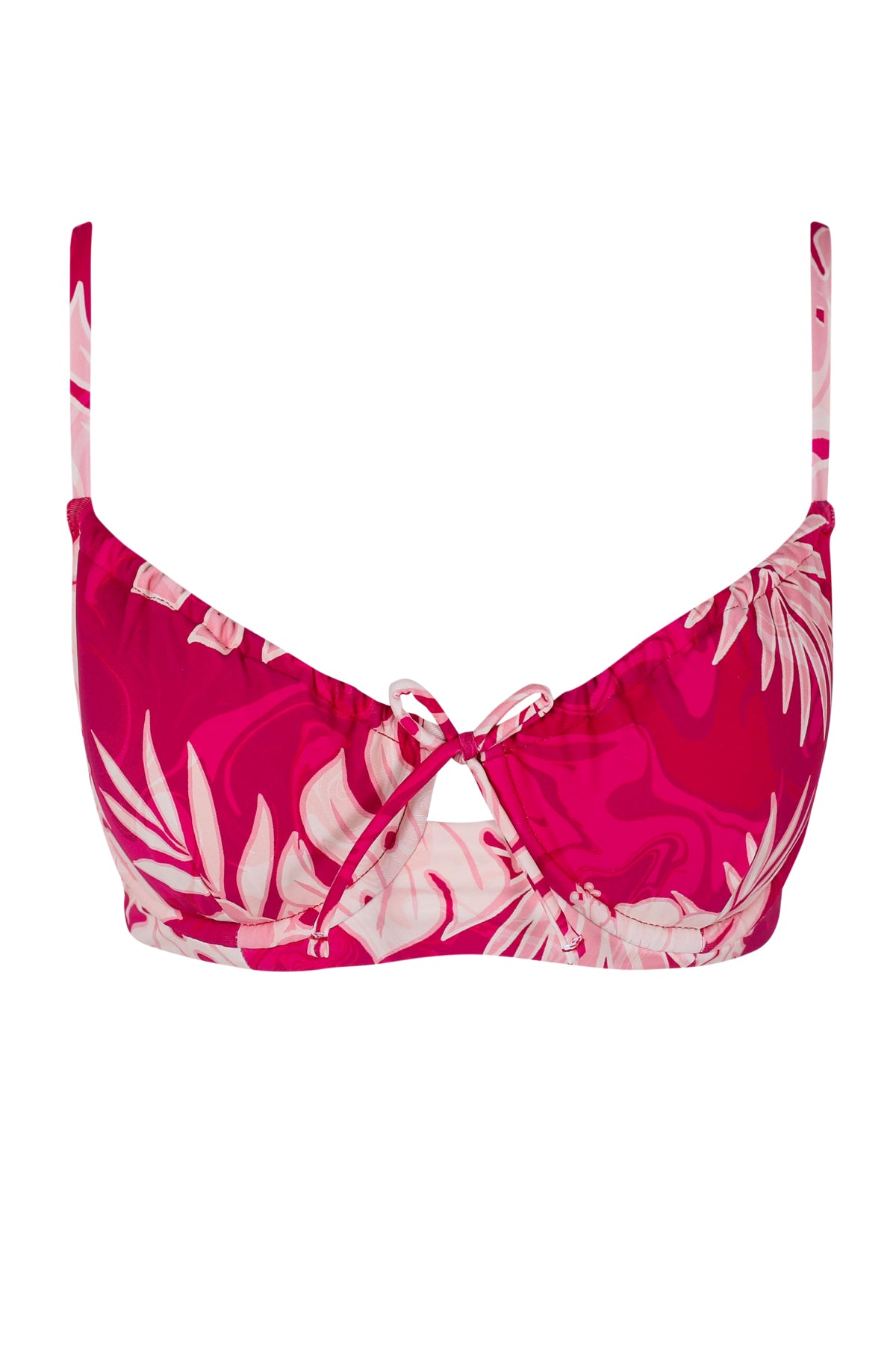 Front pose #1 of a floating garment shot featuring Swim Systems Ruby Bay Avila Underwire Top