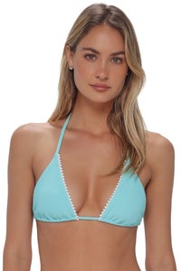 Swim Systems Aqua Haze Rib Pom Pom Triangle Top