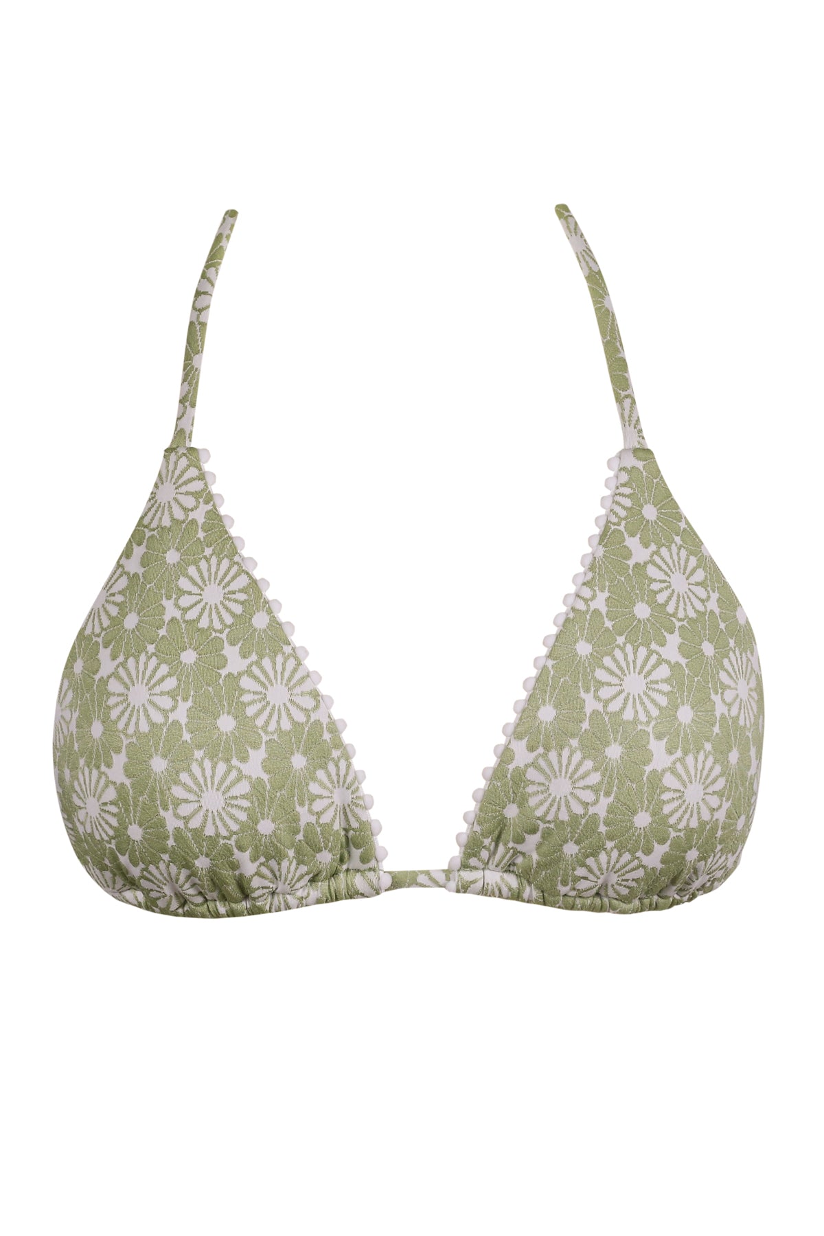 Swim Systems Cactus Flower Pom Pom Triangle Top