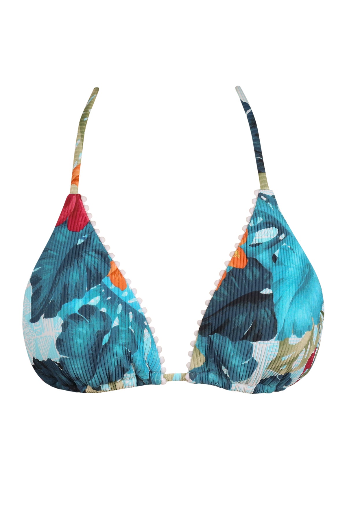 Swim Systems Tiki Tango Rib Pom Pom Triangle Top